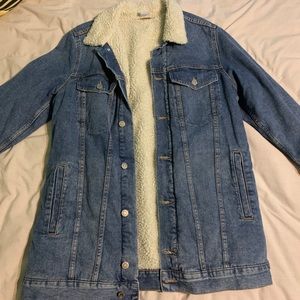 Sherpa lined denim jacket